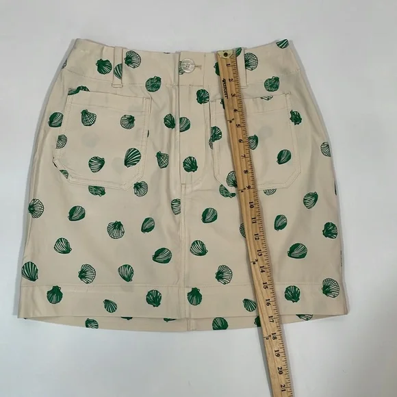 Anthropologie Maeve Colette Skirt Mini Edition Size S Seashell Print EUC - Picture 12 of 14